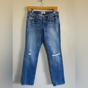 Abercrombie & Fitch Mid-Rise Straight Leg Erin Jeans Distressed